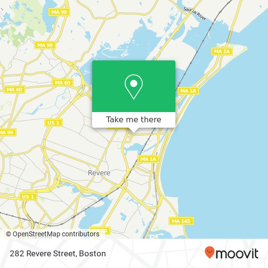 282 Revere Street map