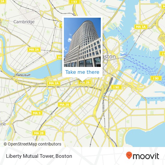 Mapa de Liberty Mutual Tower