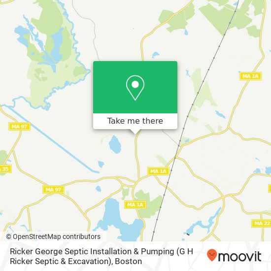 Mapa de Ricker George Septic Installation & Pumping (G H Ricker Septic & Excavation)