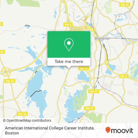 American International College Career Institute map