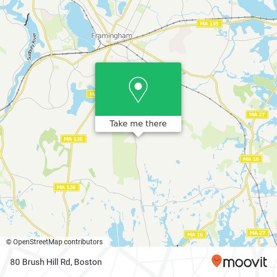 Mapa de 80 Brush Hill Rd