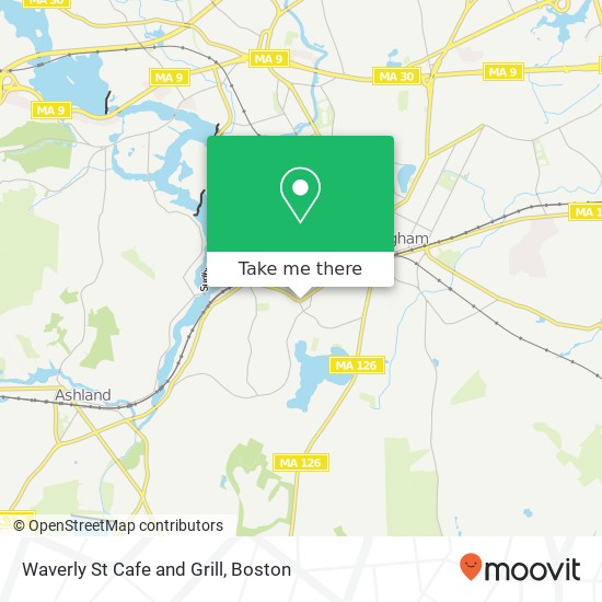 Mapa de Waverly St Cafe and Grill