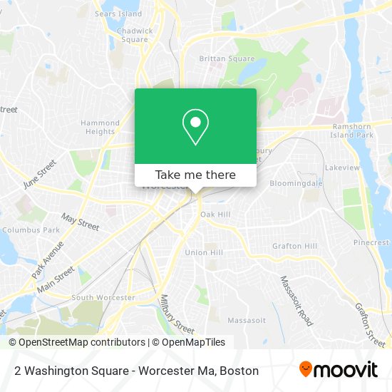2 Washington Square - Worcester Ma map