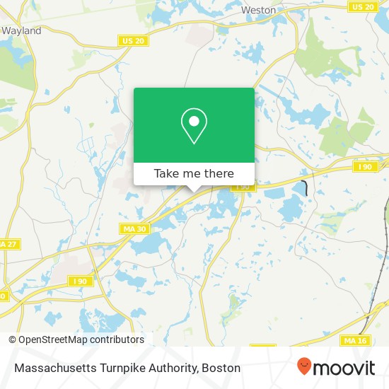 Mapa de Massachusetts Turnpike Authority