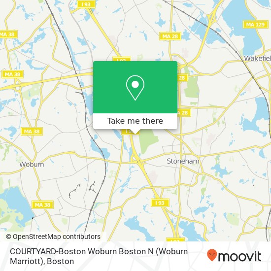 COURTYARD-Boston Woburn Boston N (Woburn Marriott) map