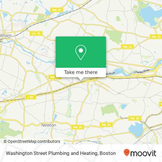 Washington Street Plumbing and Heating map