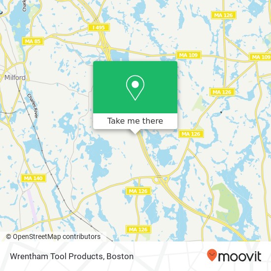 Mapa de Wrentham Tool Products