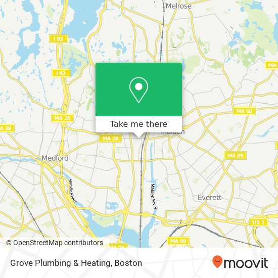 Mapa de Grove Plumbing & Heating