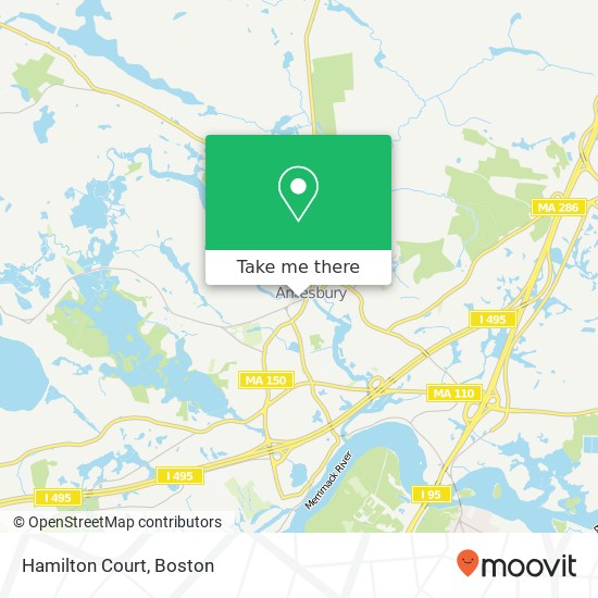 Mapa de Hamilton Court