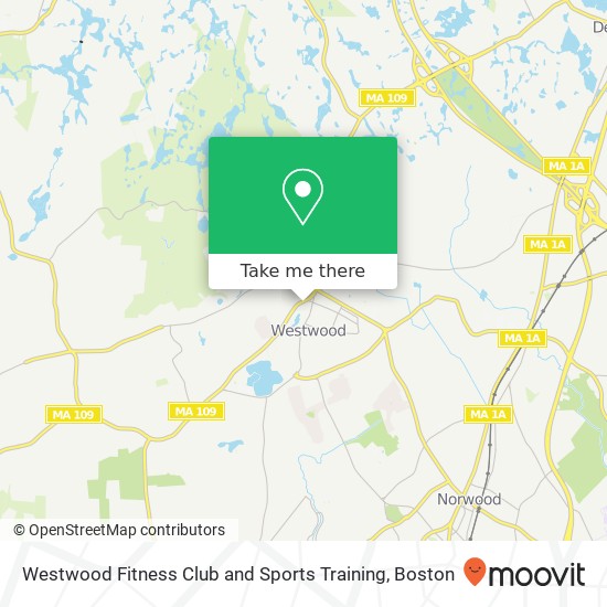 Mapa de Westwood Fitness Club and Sports Training