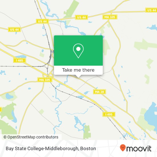 Mapa de Bay State College-Middleborough