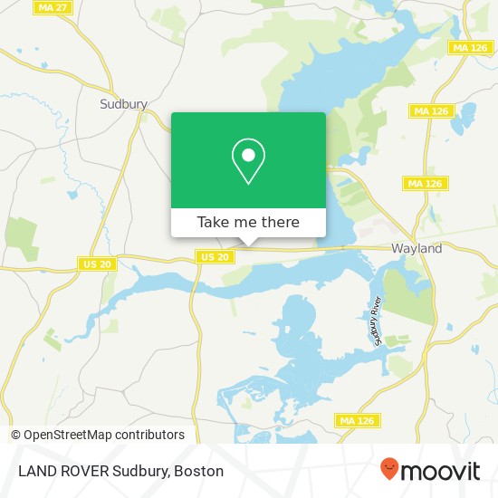 LAND ROVER Sudbury map