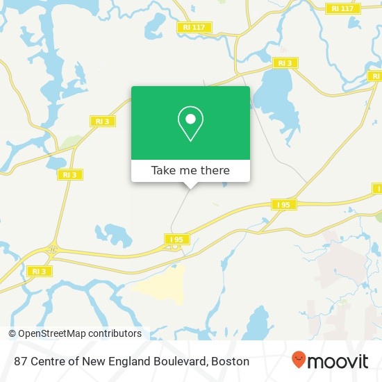 87 Centre of New England Boulevard map