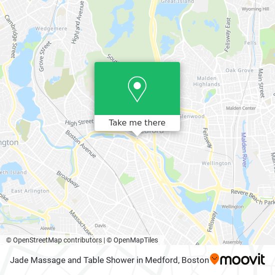 Mapa de Jade Massage and Table Shower in Medford