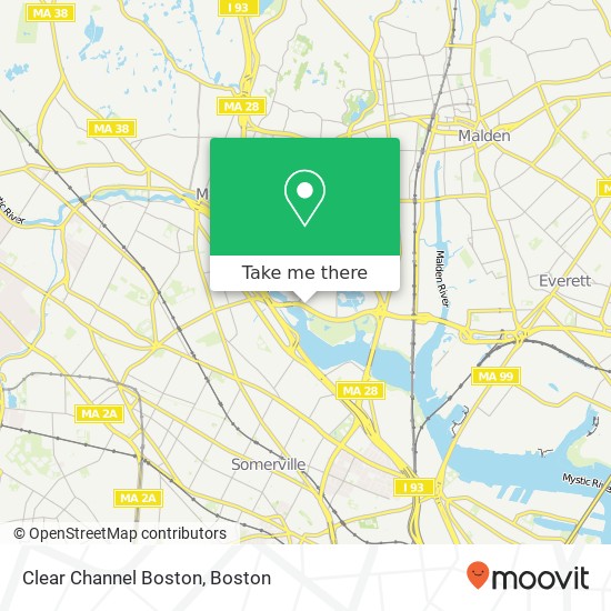 Mapa de Clear Channel Boston