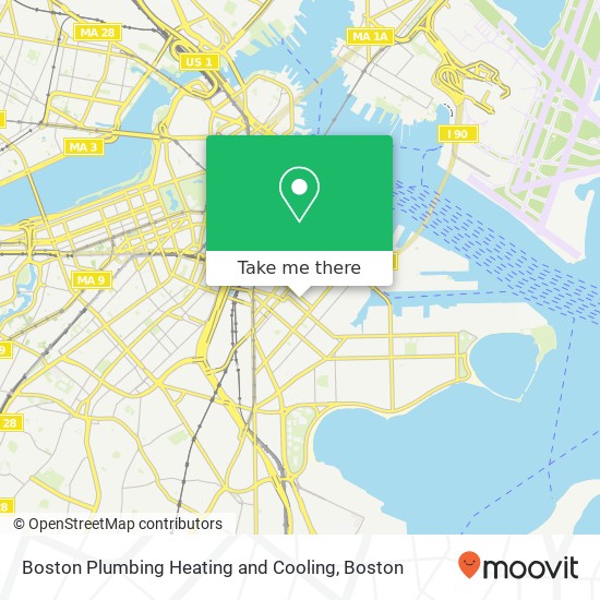 Boston Plumbing Heating and Cooling map