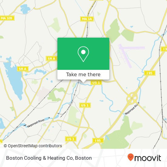 Mapa de Boston Cooling & Heating Co