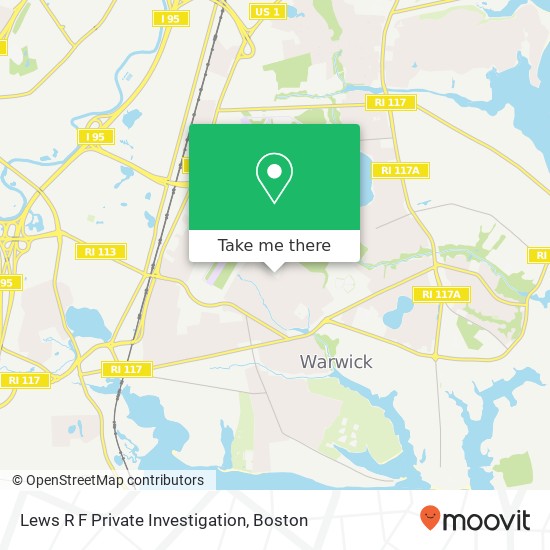 Lews R F Private Investigation map