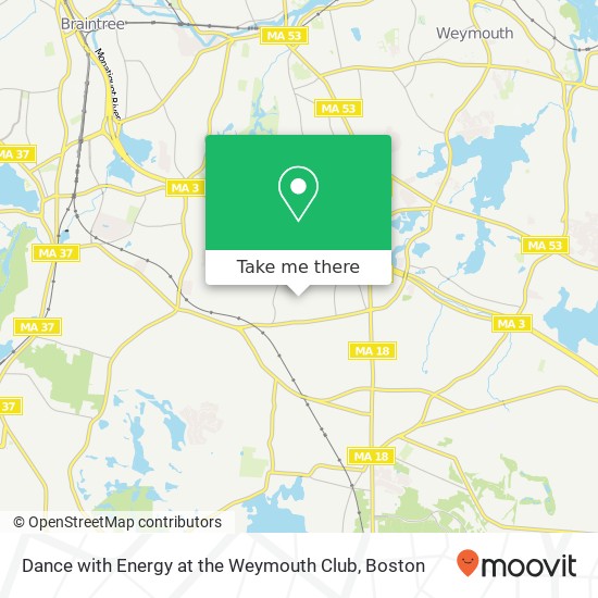 Dance with Energy at the Weymouth Club map