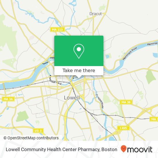 Mapa de Lowell Community Health Center Pharmacy