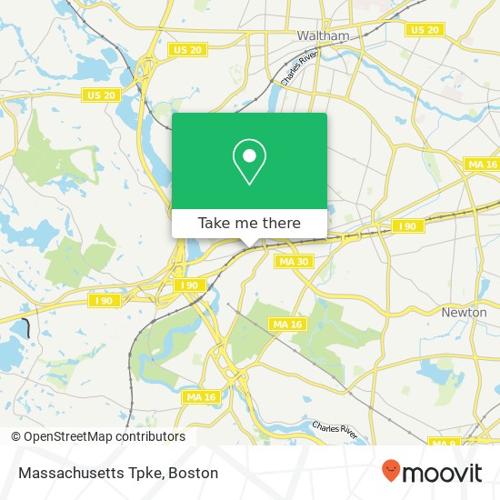 Mapa de Massachusetts Tpke