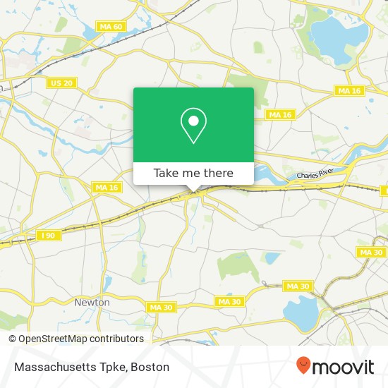 Mapa de Massachusetts Tpke