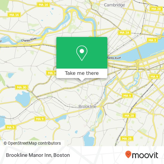 Brookline Manor Inn map