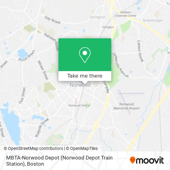 Mapa de MBTA-Norwood Depot (Norwood Depot Train Station)