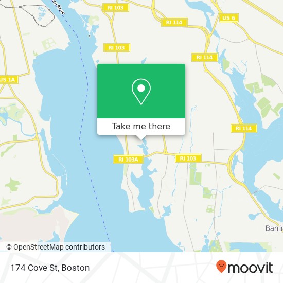 Mapa de 174 Cove St