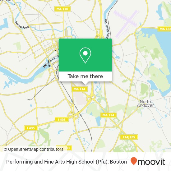 Mapa de Performing and Fine Arts High School (Pfa)