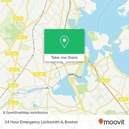 24 Hour Emergency Locksmith A map