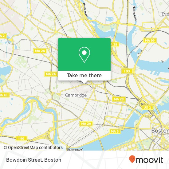 Bowdoin Street map