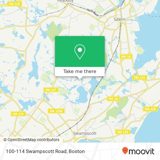 100-114 Swampscott Road map