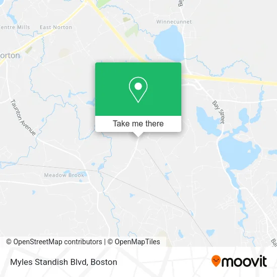 Mapa de Myles Standish Blvd