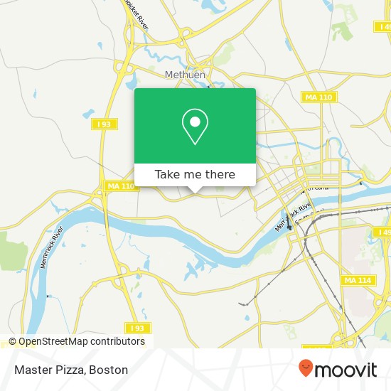 Master Pizza map