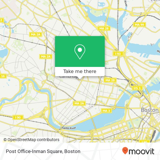 Mapa de Post Office-Inman Square