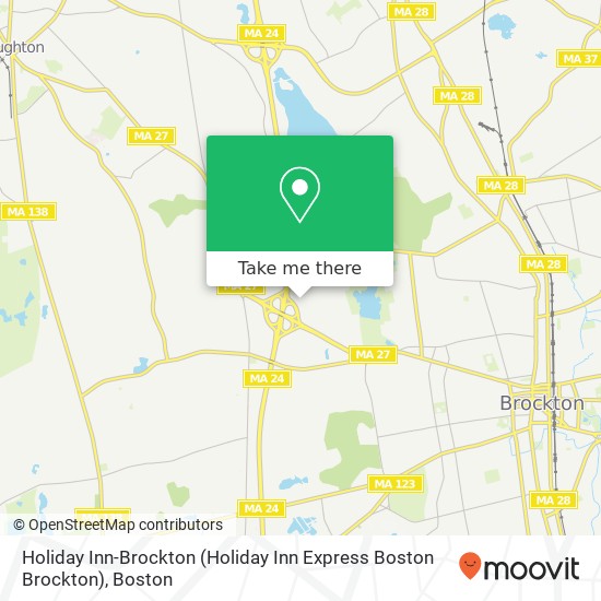 Mapa de Holiday Inn-Brockton (Holiday Inn Express Boston Brockton)