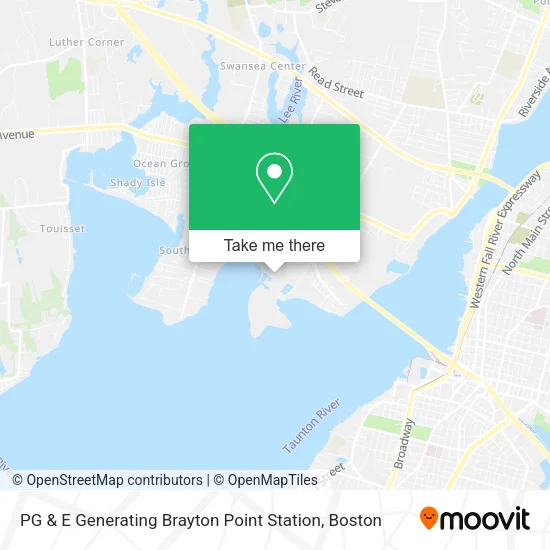 PG & E Generating Brayton Point Station map