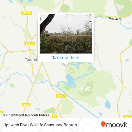 Mapa de Ipswich River Wildlife Sanctuary