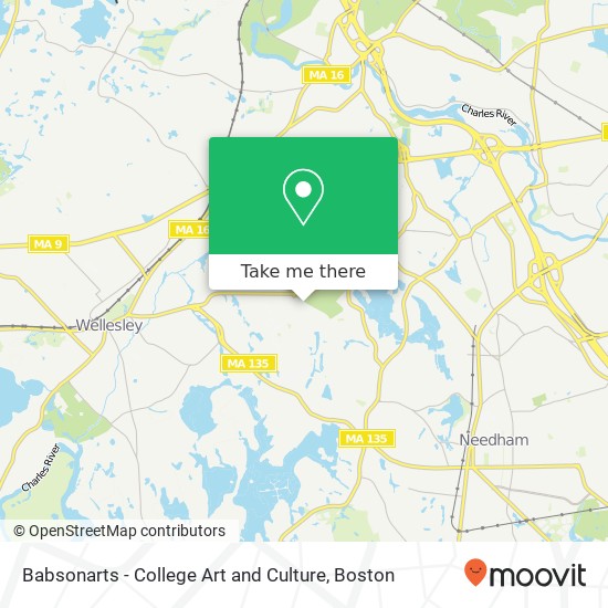 Mapa de Babsonarts - College Art and Culture