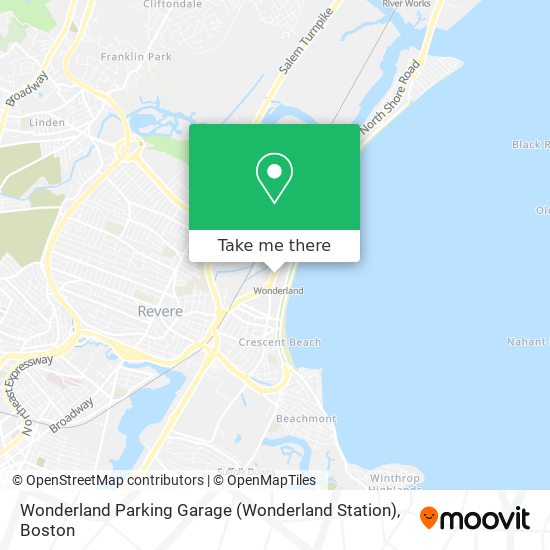 Wonderland Parking Garage (Wonderland Station) map