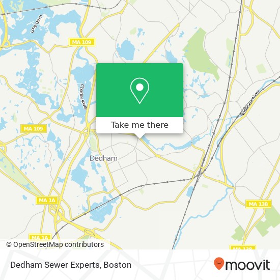 Dedham Sewer Experts map