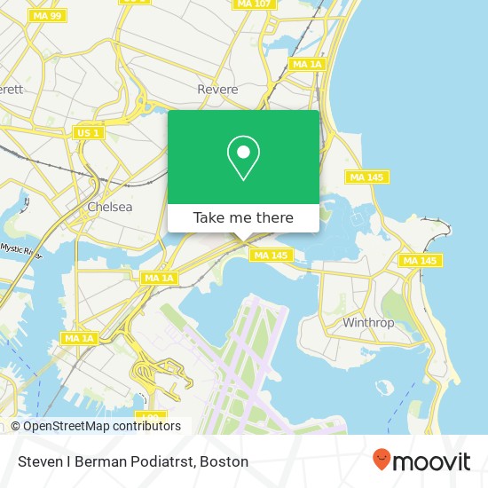 Steven I Berman Podiatrst map