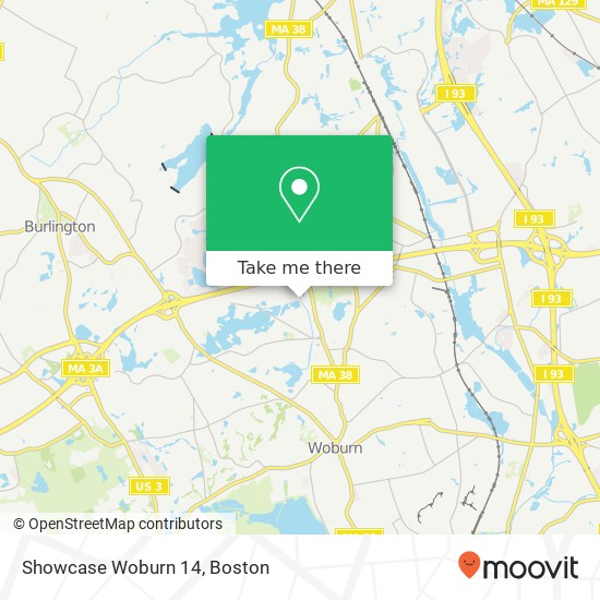 Mapa de Showcase Woburn 14