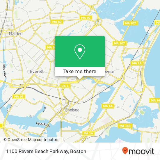 Mapa de 1100 Revere Beach Parkway