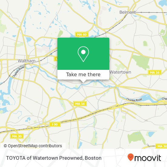 TOYOTA of Watertown Preowned map