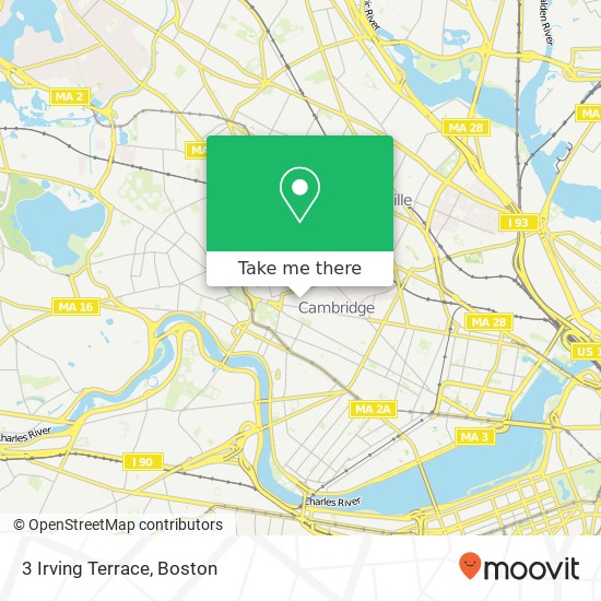 3 Irving Terrace map