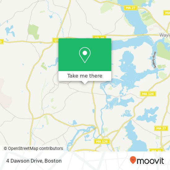 Mapa de 4 Dawson Drive