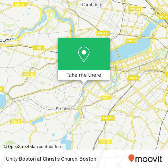 Unity Boston at Christ's Church map