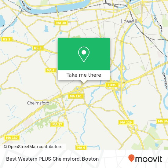 Best Western PLUS-Chelmsford map